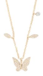 Meira T 14k Diamond Butterfly Necklace