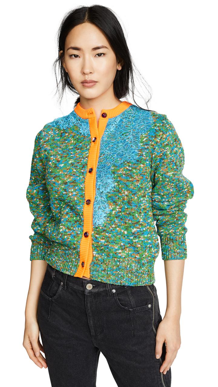 Kolor Contrast Hem Cardigan