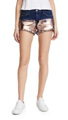 L Agence Zoe Perfect Fit Foil Shorts