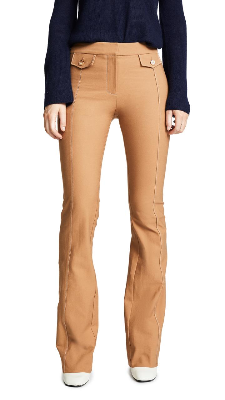 Derek Lam 10 Crosby Flare Trousers With Tab Detail