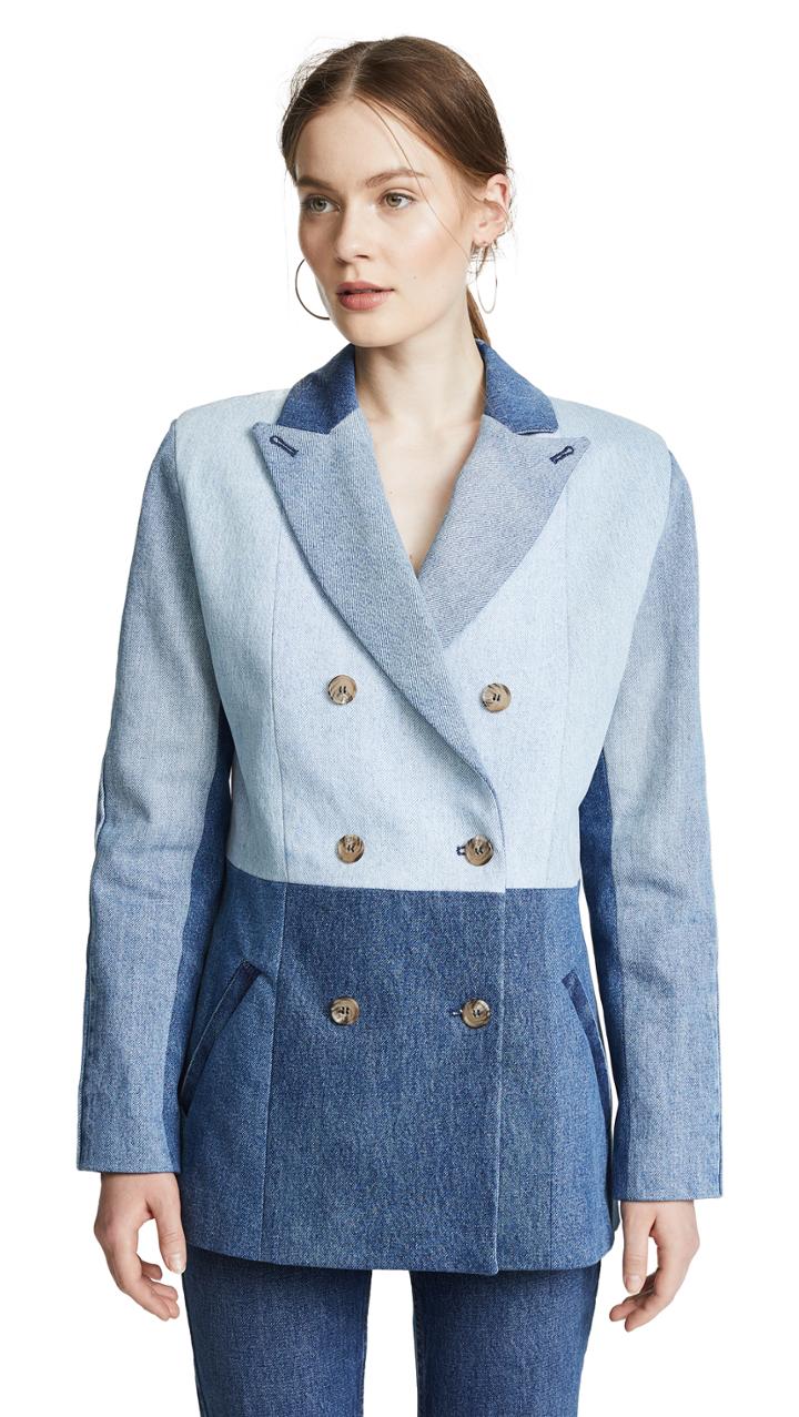 Ksenia Schnaider Rework Denim Blazer
