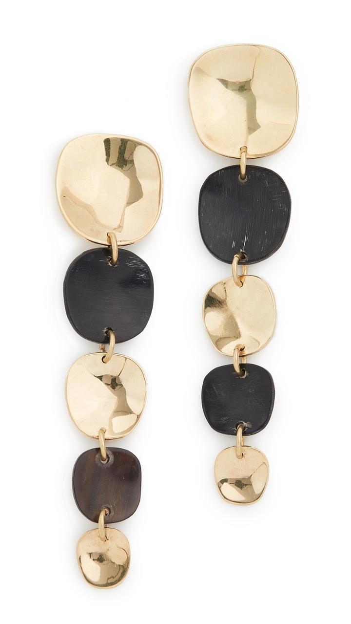 Soko Organic Mixed Material Square Earrings