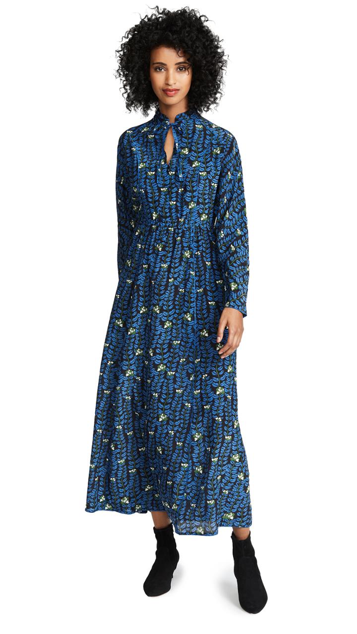 Sonia Rykiel Floral Mock Neck Dress