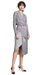 Dion Lee Check Bias Fold Trench Dress