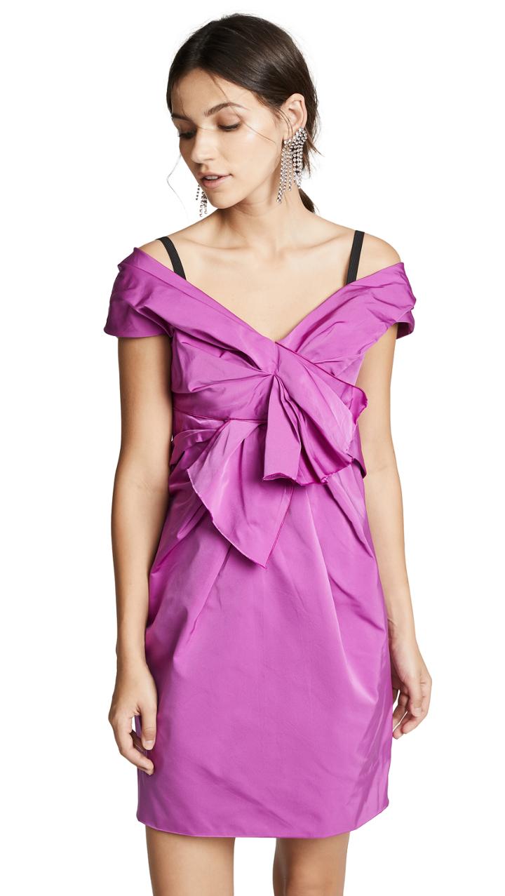 Marc Jacobs Off Shoulder Mini Dress With Bow