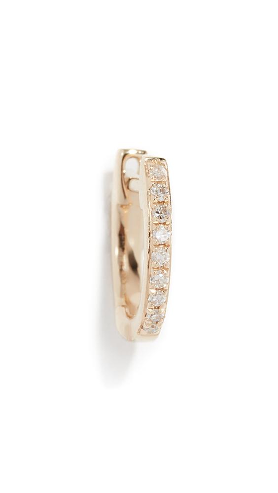 Ef Collection 14k Mini Diamond Huggie Earring