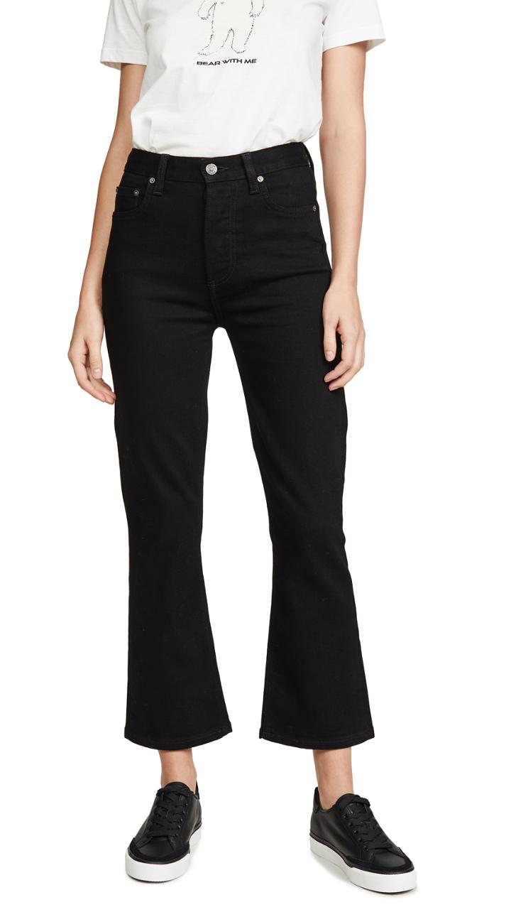 Boyish The Brady High Rise Comfort Stretch Crop Flare Jeans