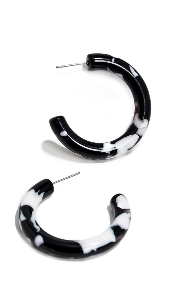 Lele Sadoughi Small Broadway Hoop Earrings