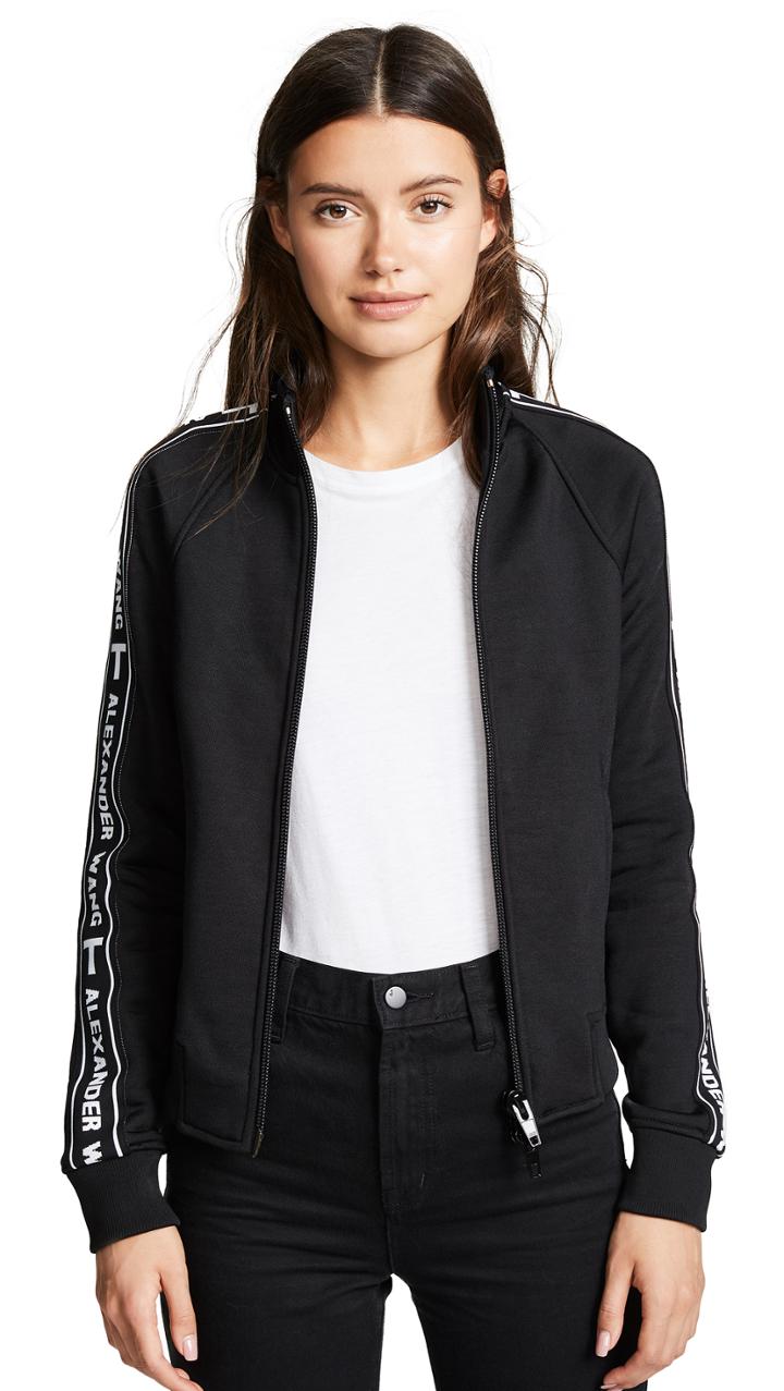 T By Alexander Wang Full Zip Shrunken Track Jacket