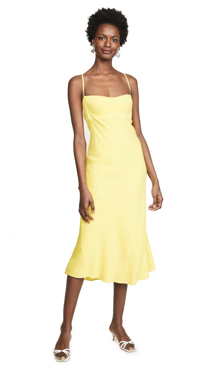 Michelle Mason Bustier Midi Dress