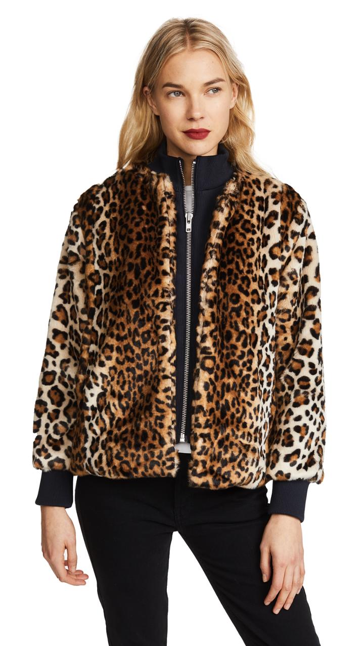 Ganni Ferris Faux Fur Jacket