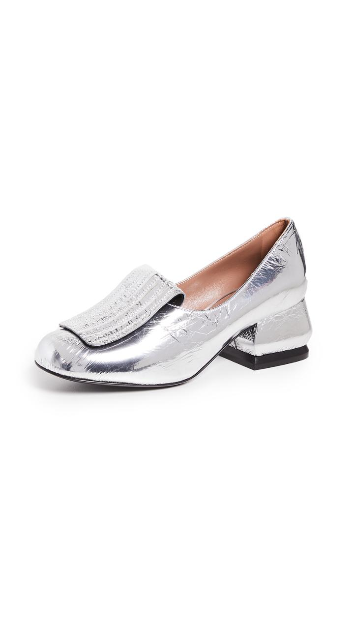 Marni Metallic Loafer Pumps