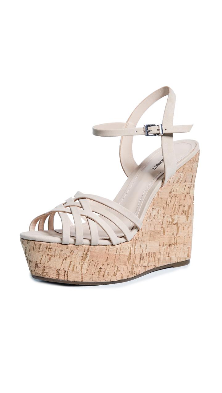 Schutz Louna Strappy Wedge Sandals