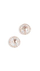Ef Collection 14k Diamond White Topaz Stud Earrings