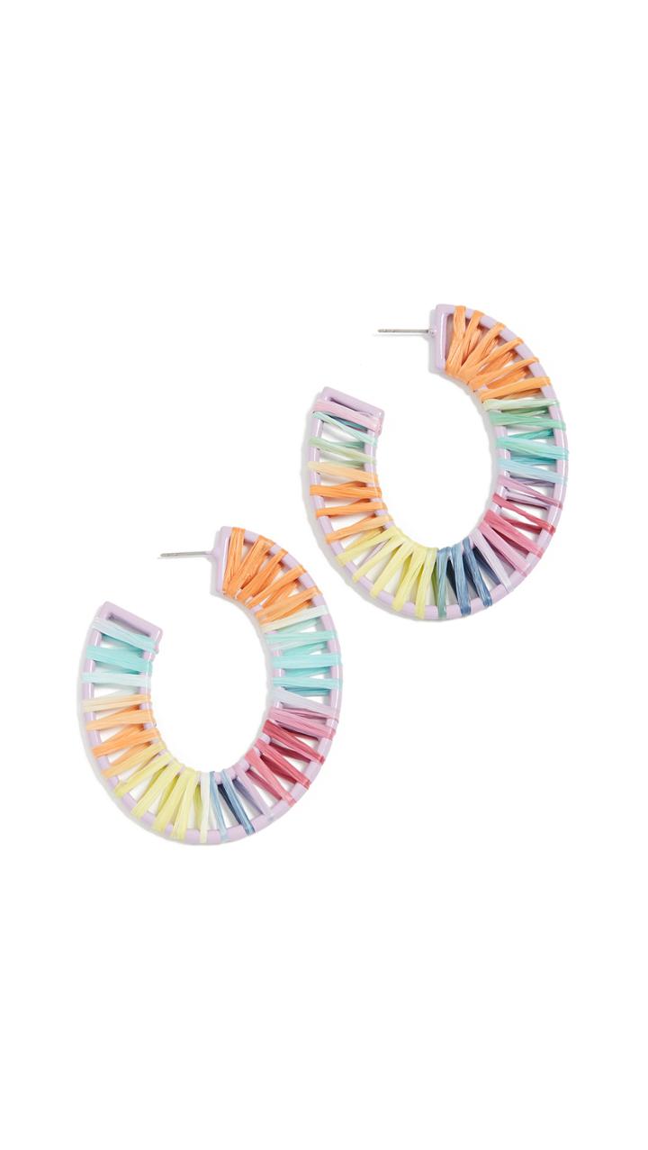 Baublebar Renatta Rafia Hoop Earrings