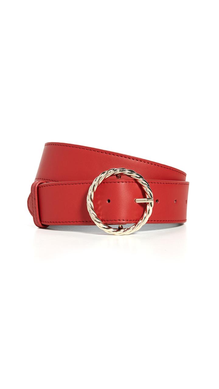 Loeffler Randall Leo Twisted Circle Buckle Belt