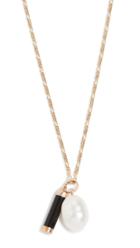 Loren Stewart 14k Pearl And Baril Pendant Necklace