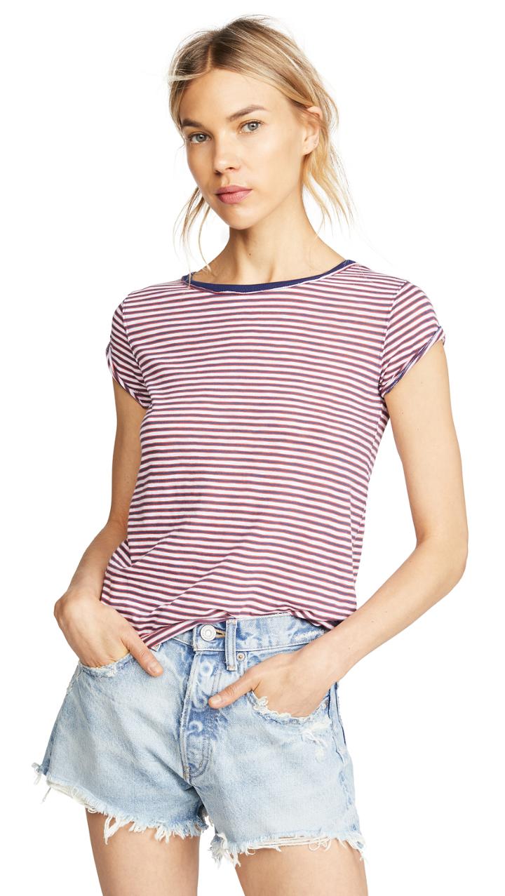 Free People Stripe Clare Tee