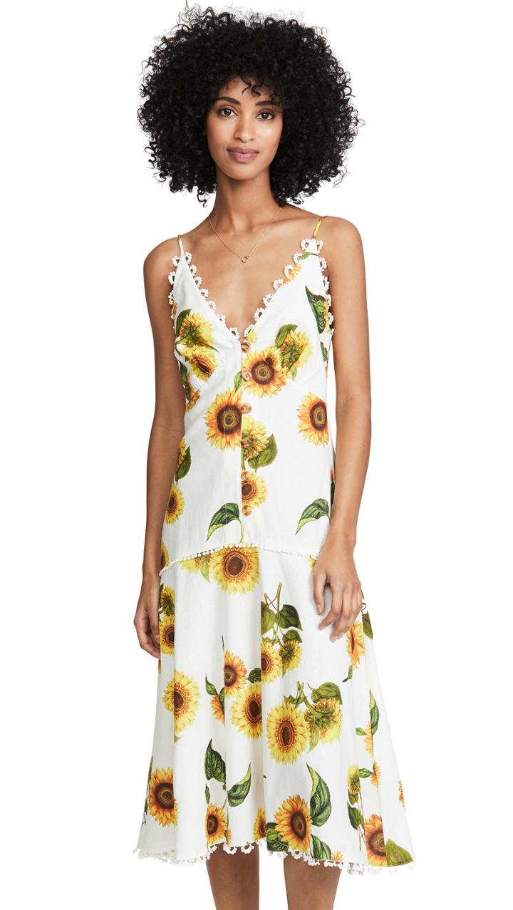 Farm Rio Sunflower Midi Dress