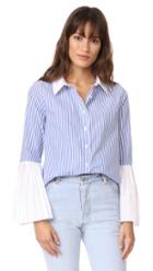 English Factory Pleated Sleeve Blouse