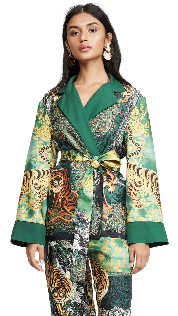 F R S For Restless Sleepers Short Robe With Satin Trim