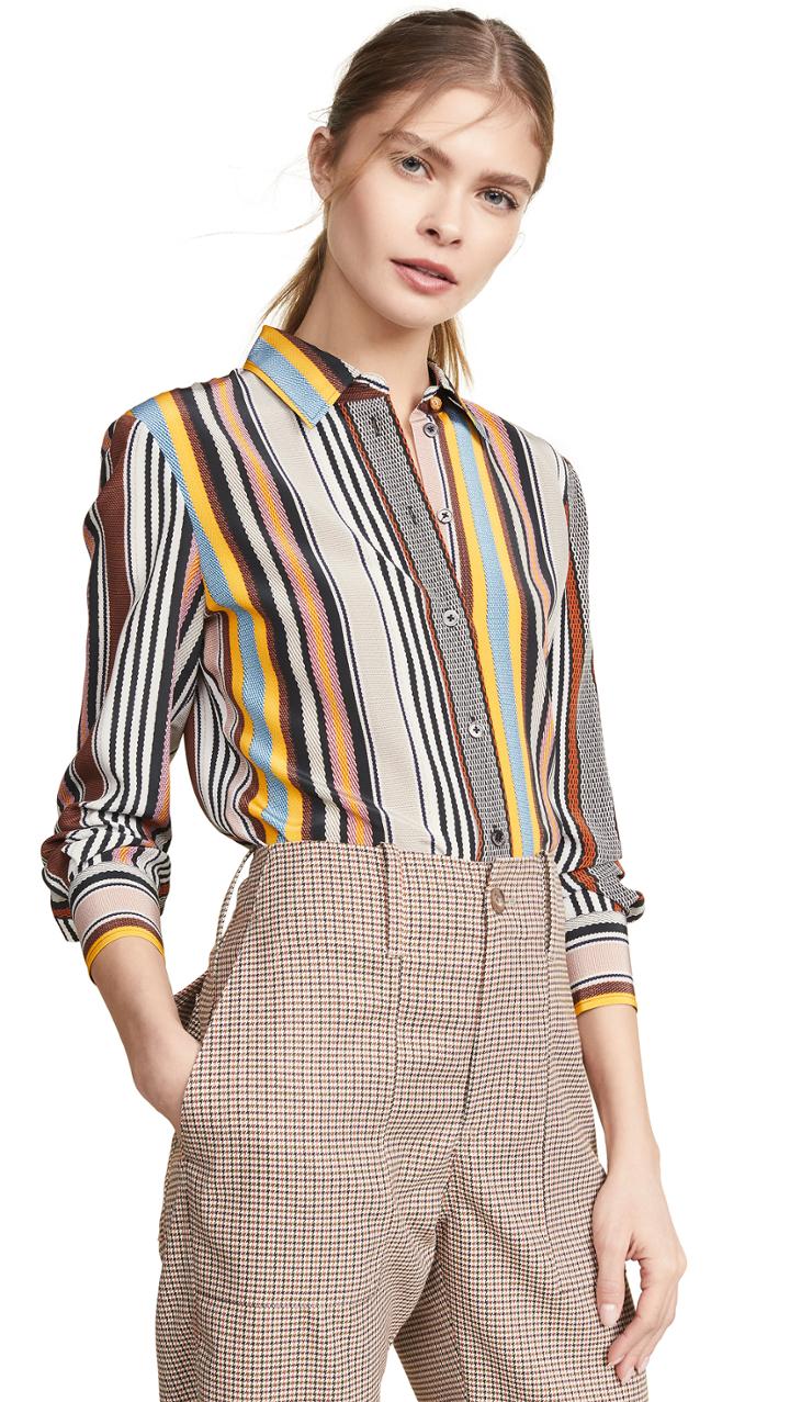 Tory Burch Printed Silk Shirt
