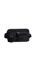 What Goes Around Comes Around Prada Black Nylon Waist Pouch