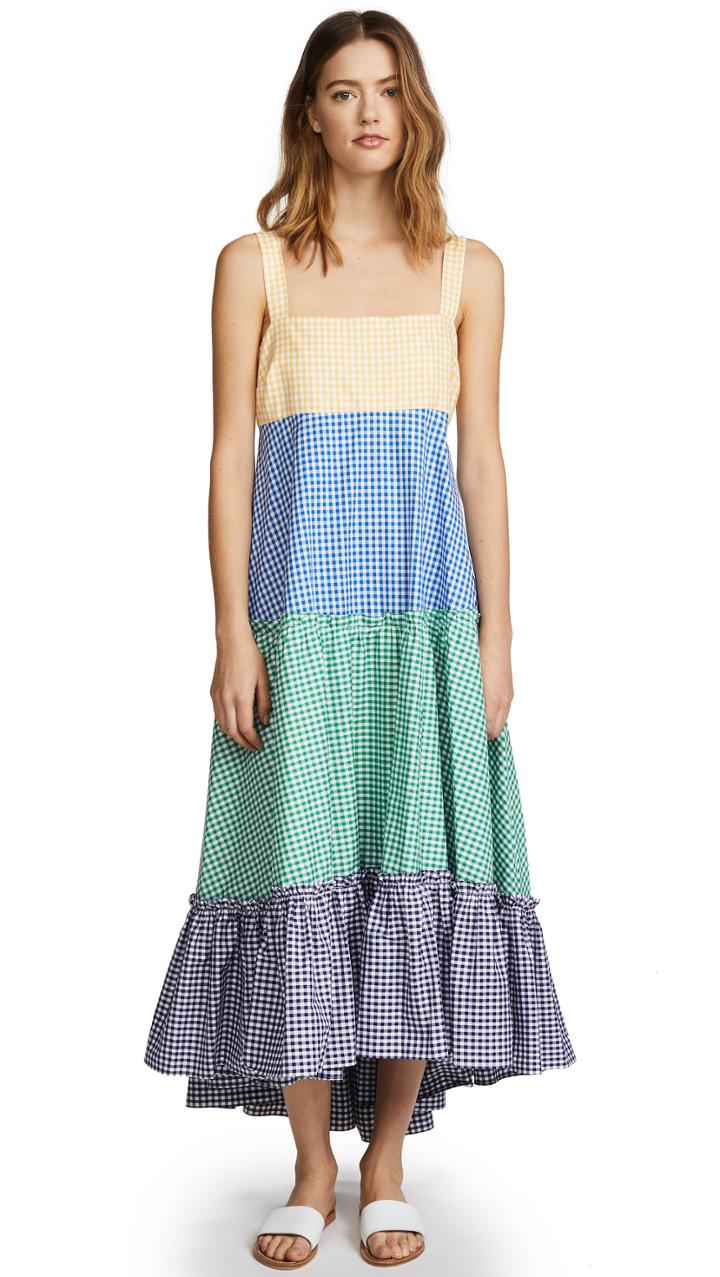 Mds Stripes Tiered Tank Dress