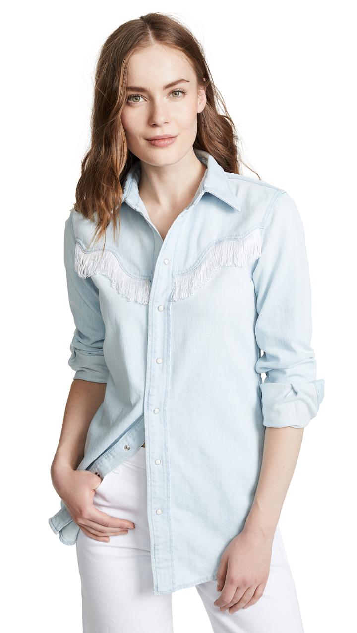 Ganni Soft Denim Button Down