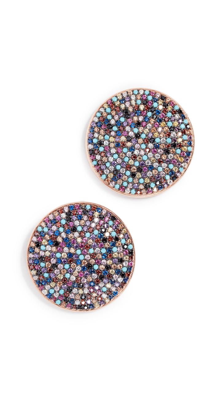 Nickho Rey Plate Stud Earrings