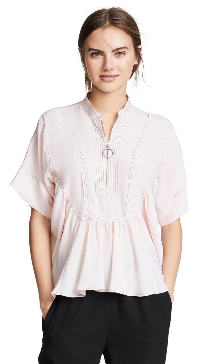 Cedric Charlier Puff Sleeve Blouse
