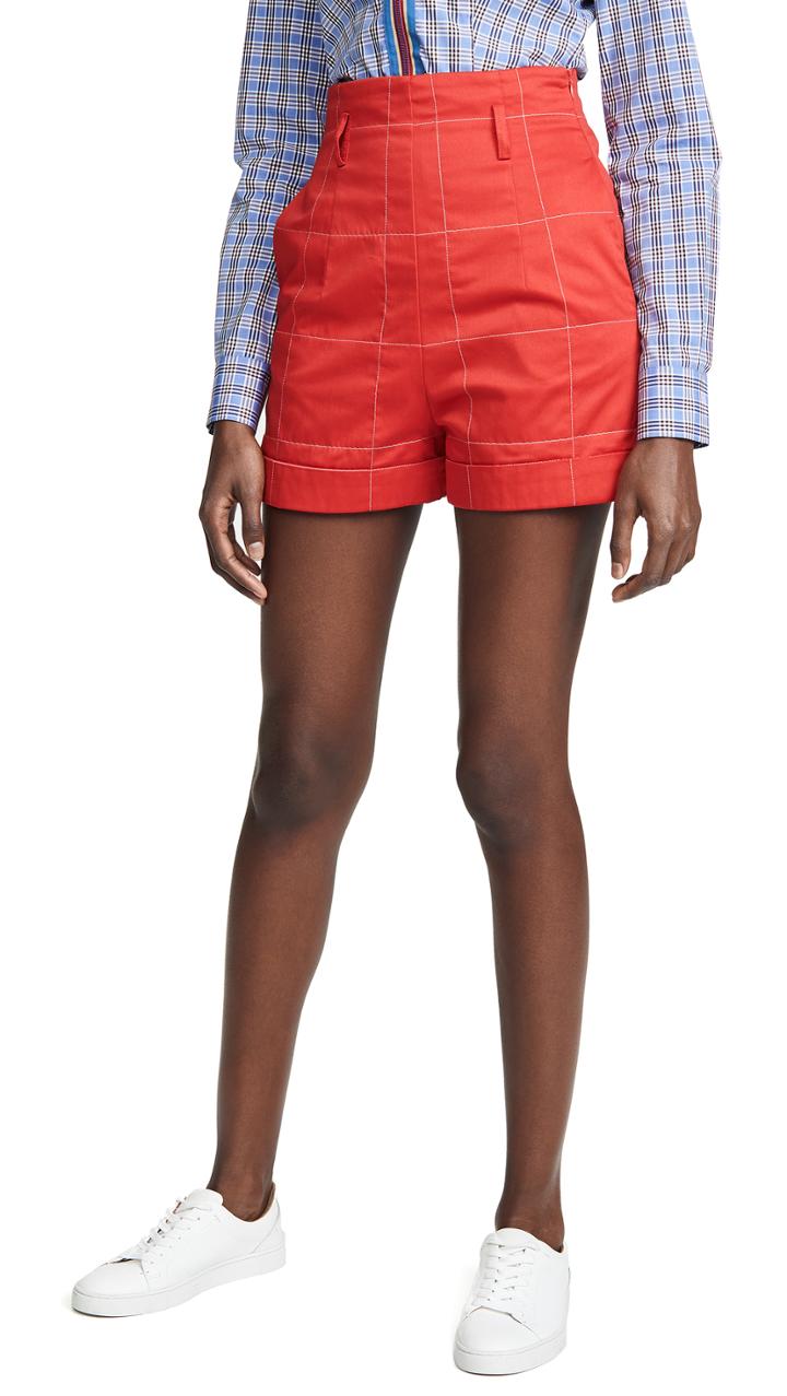 Stella Jean Grid Shorts