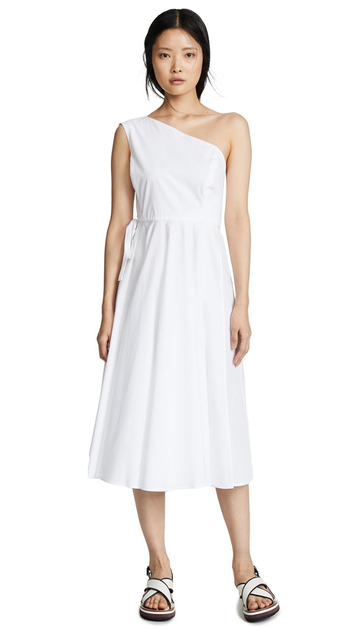 Rosetta Getty One Shoulder Wrap Dress