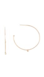 Zoe Chicco 14k Gold Elegant Hoop With Dangle Accent