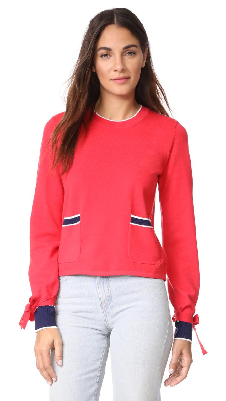 English Factory Contrast Pocket Sweater