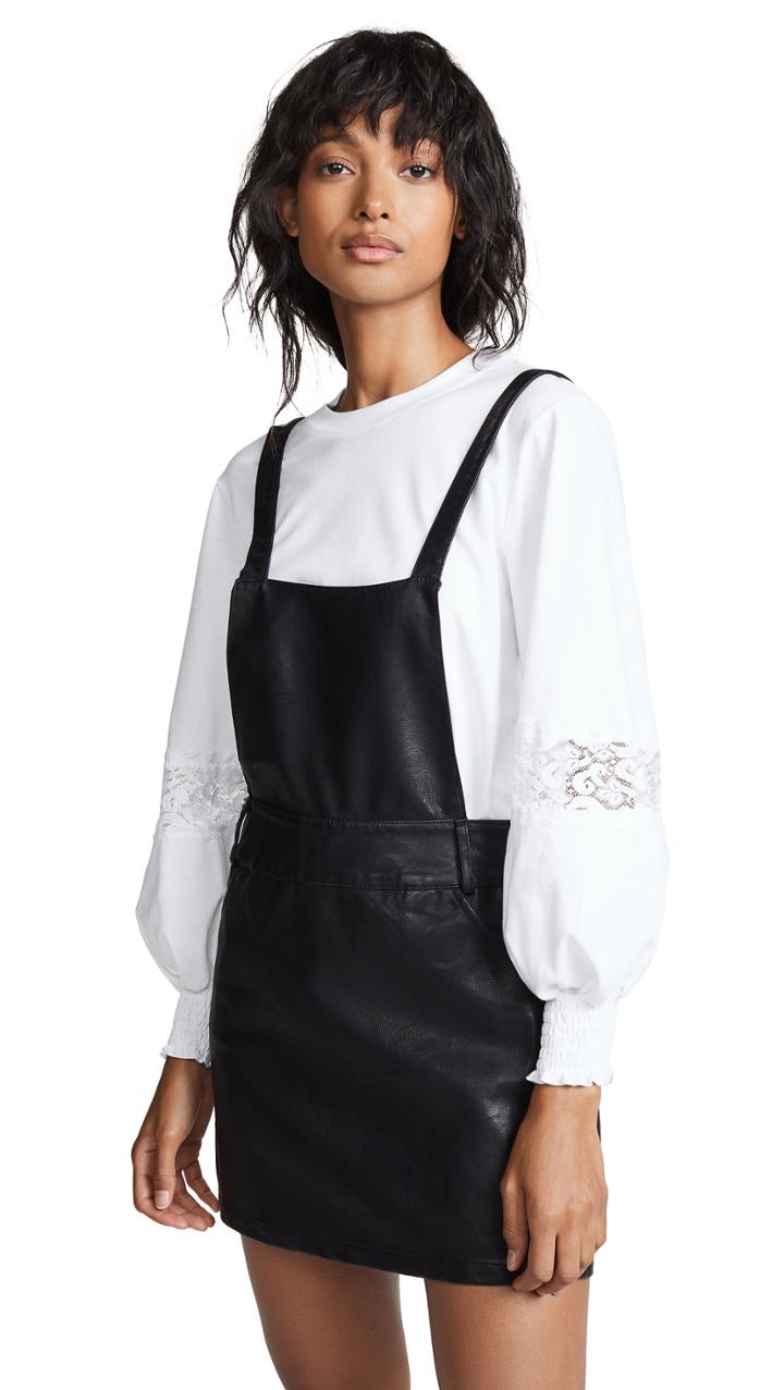 Bb Dakota Jack Vegan Leather Pinafore Dress