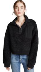 Alexanderwang T Fleece Half Zip Turtleneck
