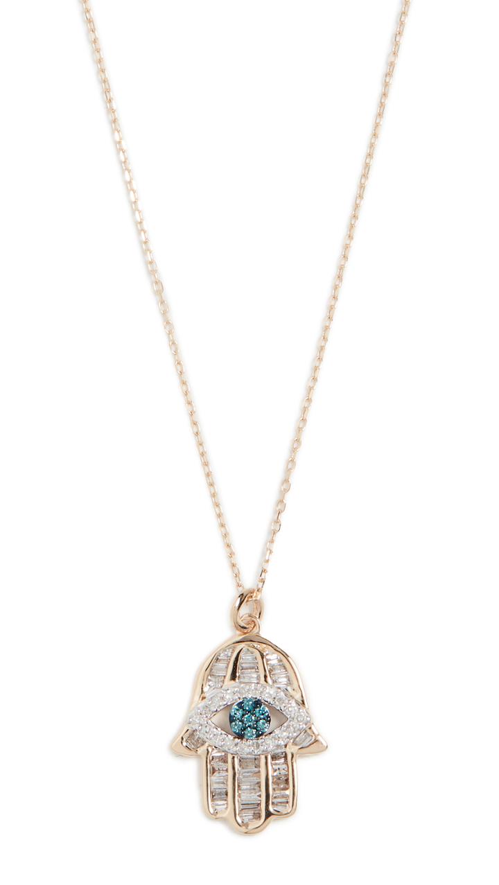 Adina Reyter 14k Baguette Hamsa Necklace