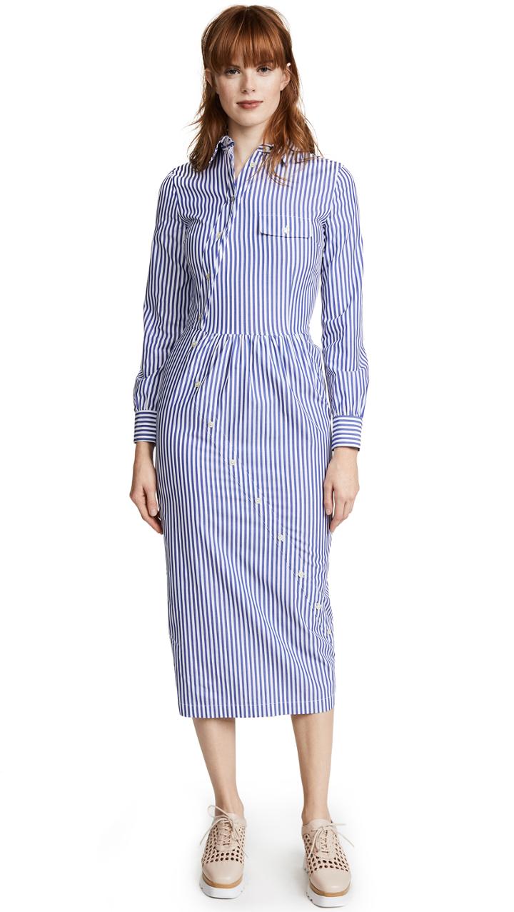 Stella Jean Long Sleeve Shirt Dress