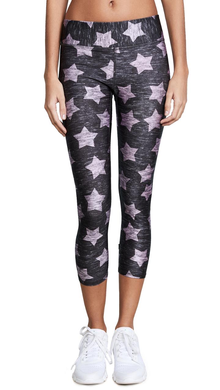 Terez Heathered Pink Stars Leggings