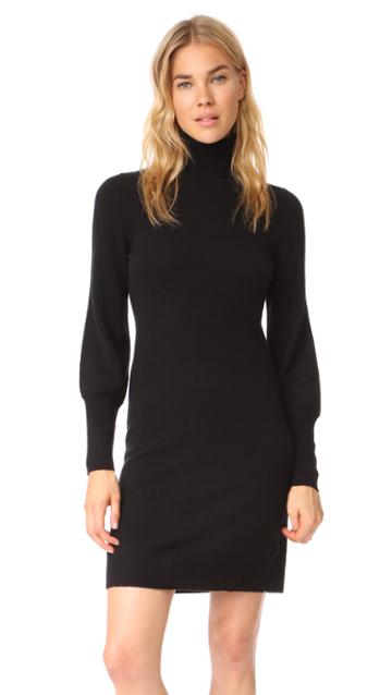 Bop Basics Cashmere Blouson Sleeve Turtleneck Dress