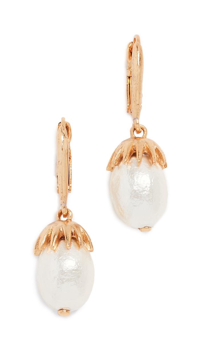 Oscar De La Renta Pearl Earrings