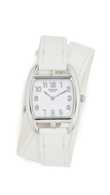 What Goes Around Comes Around Hermes White Cape Cod Double Watch