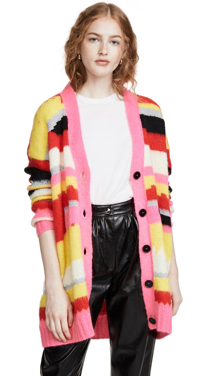 Msgm Striped Cardigan