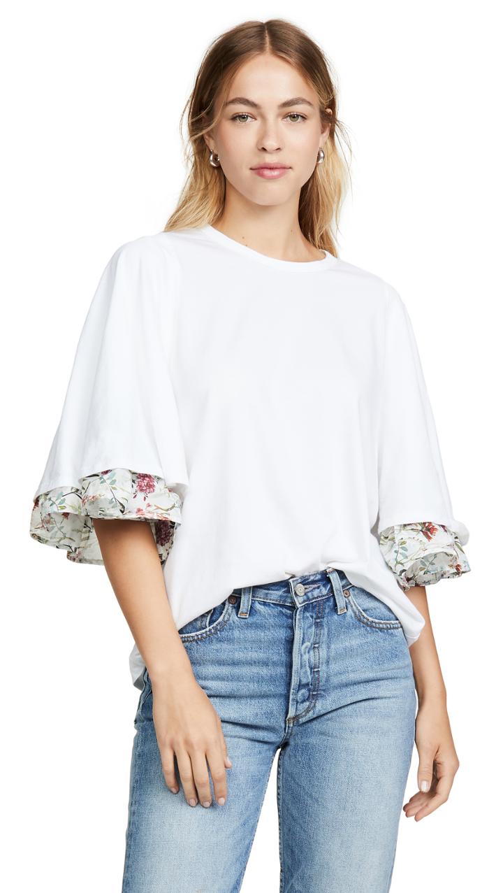 Clu Bell Sleeve Floral Print T Shirt