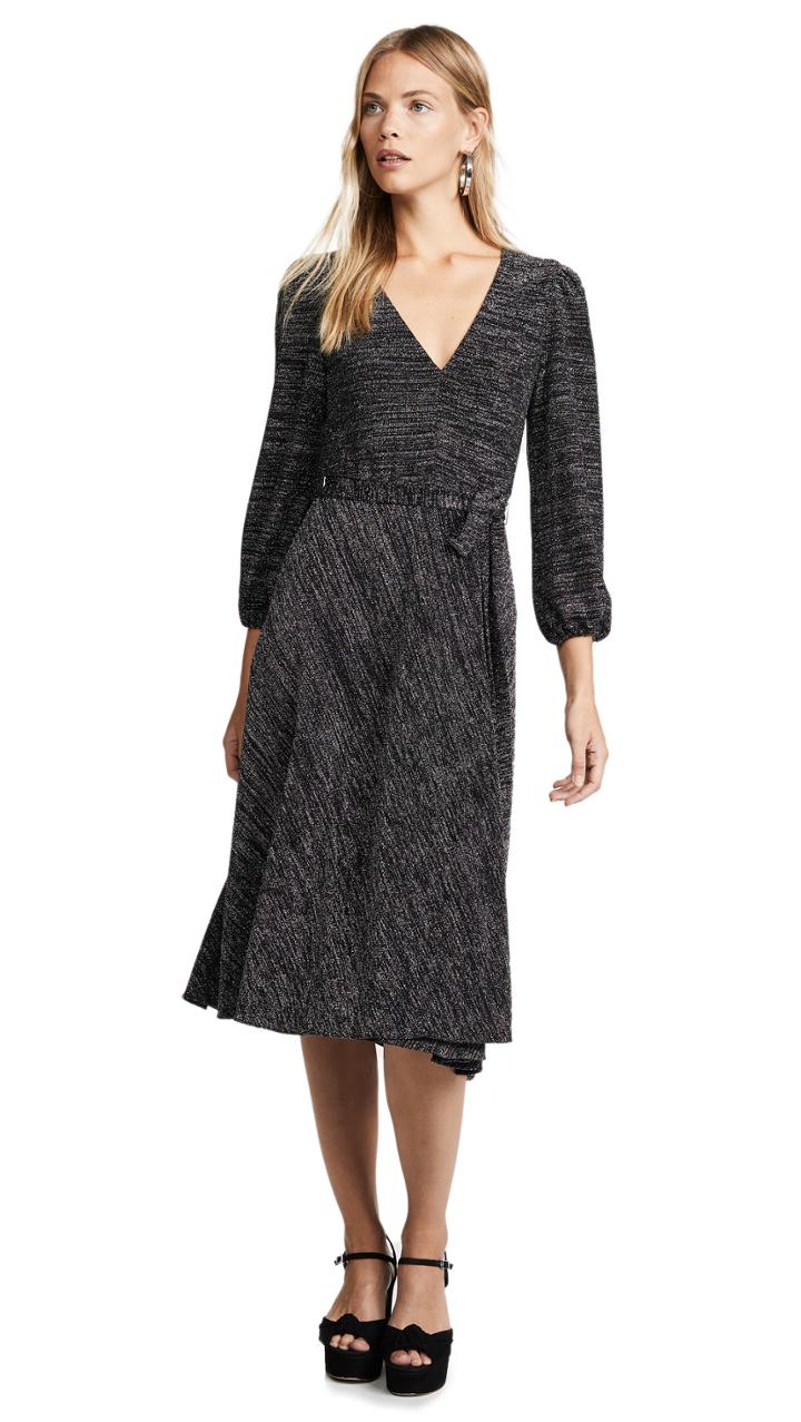 Alice Olivia Coco Plunging V Neck Dress