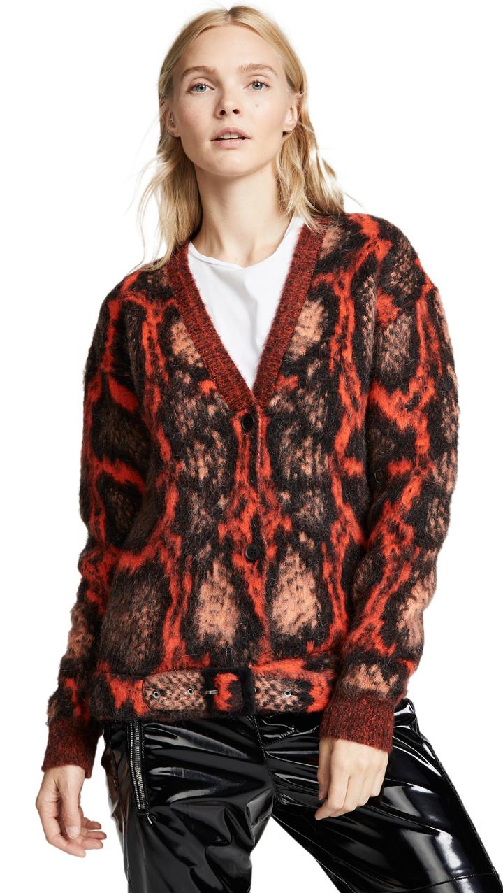 M I S B H V Snake Mohair Cardigan