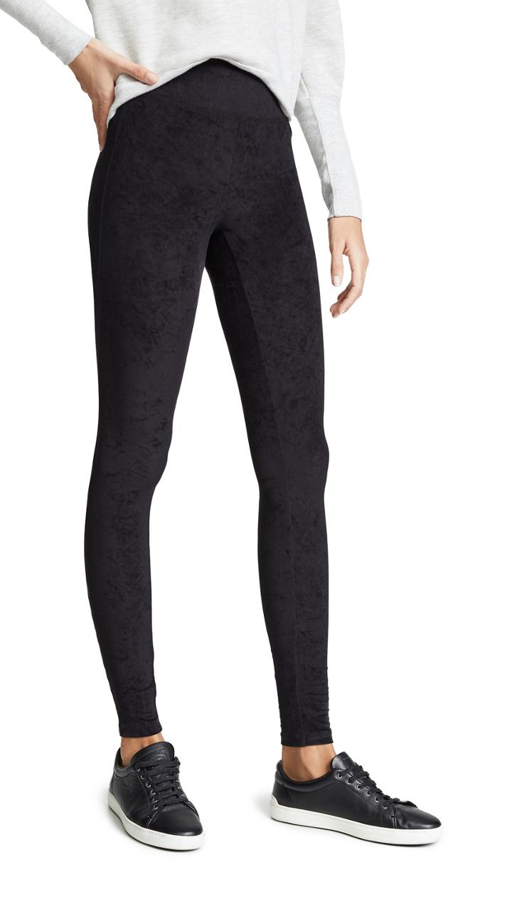 James Perse High Waist Velvet Leggings