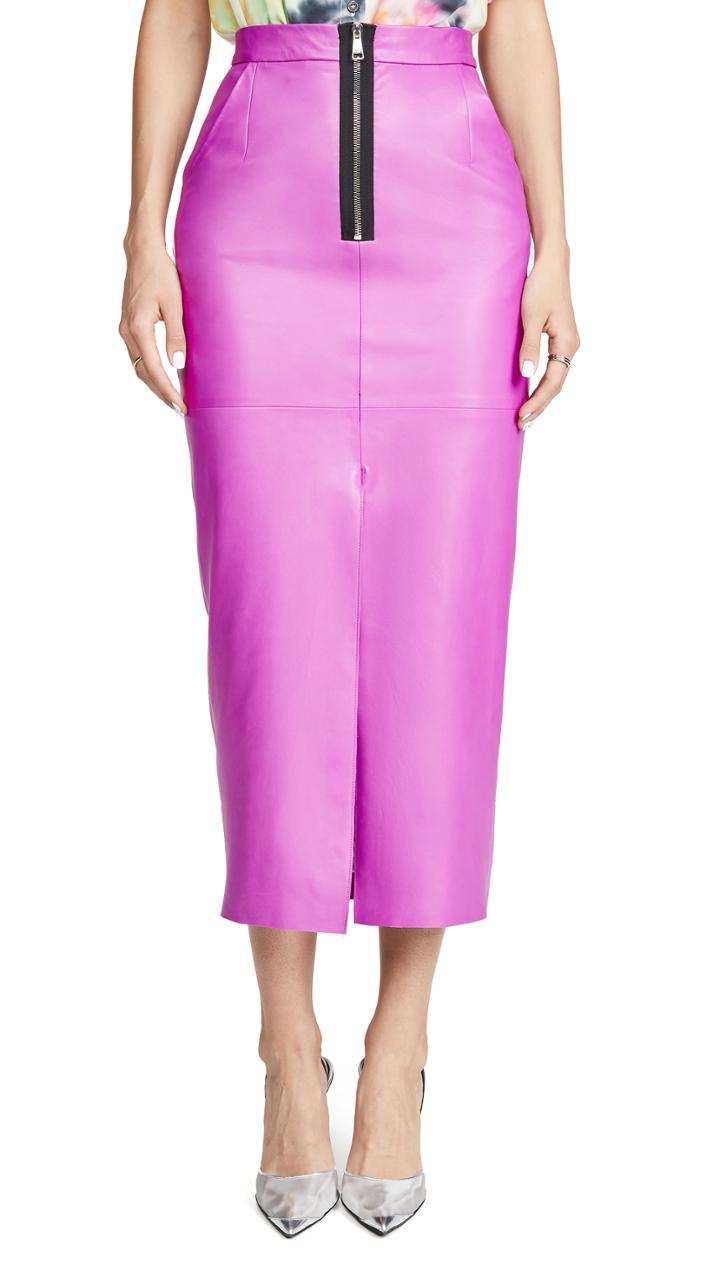 Natasha Zinko Leather Midaxi Skirt