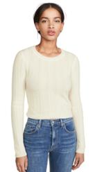 Reformation Cropped Crew Neck Cashmere Sweater